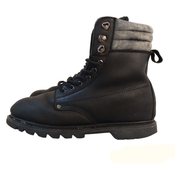 WorkZone Shoes Workzone Boots Soft Toe Black Lace Up Goodyear Welt